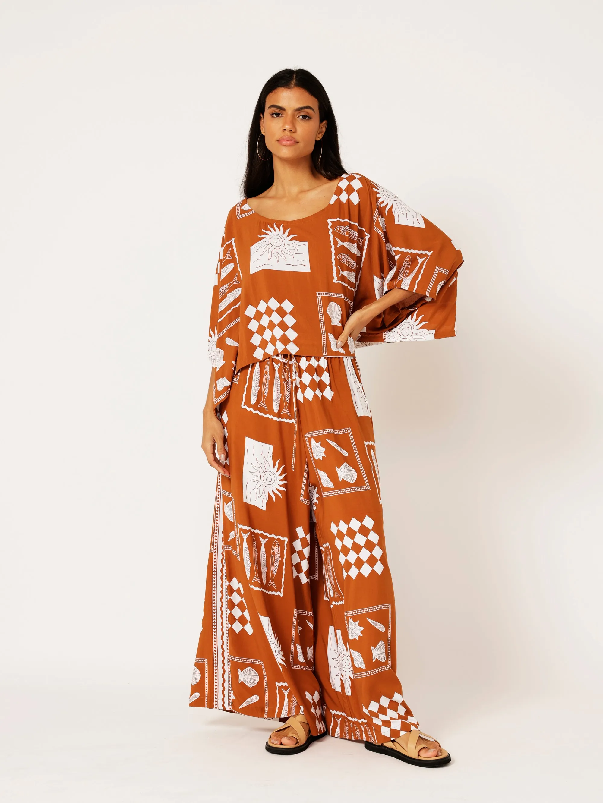 40% off Euro Cinnamon SET with (Cropped Nat top)