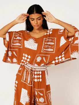 40% off Euro Cinnamon SET with (Cropped Nat top)
