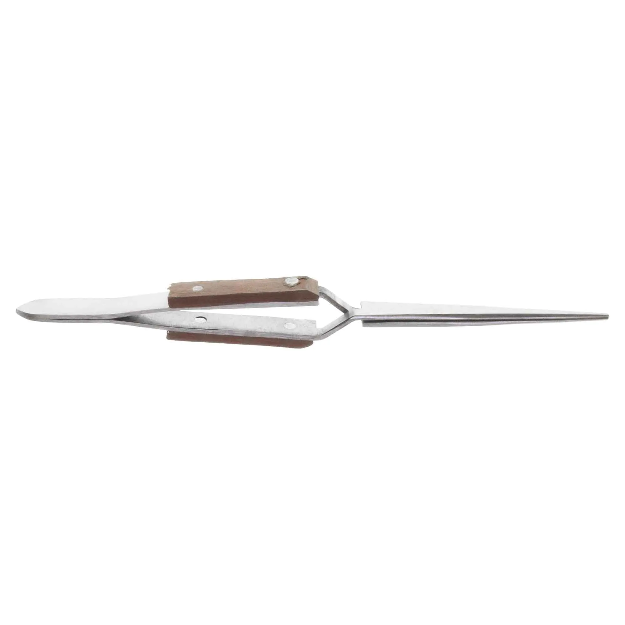 6.5 inch Blunt Serrated Clamp Tweezer - Fiber Grip