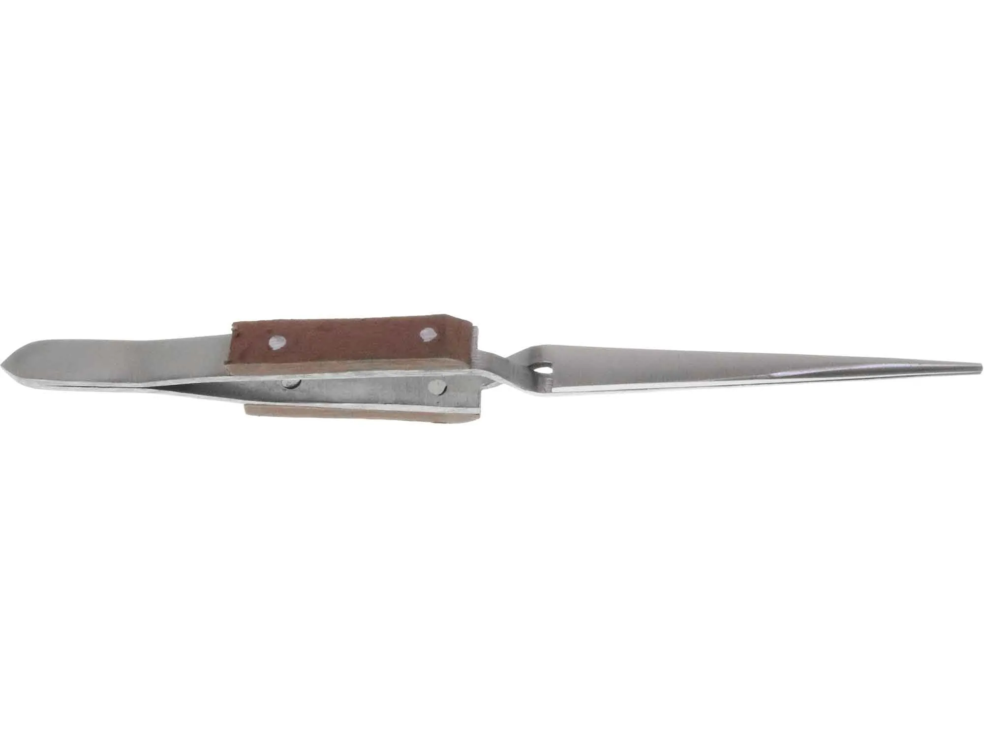 6.5 inch Blunt Serrated Clamp Tweezer - Fiber Grip