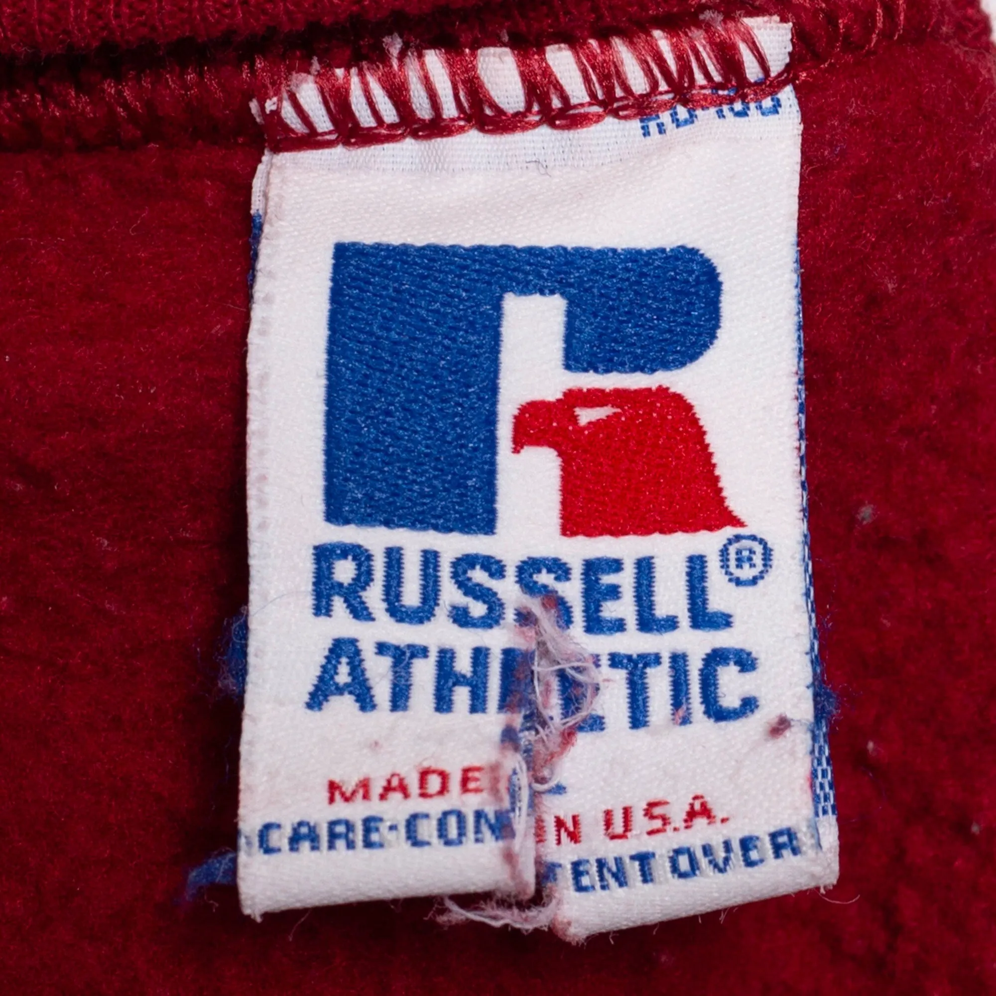 90s Red Crewneck V Stitch Sweatshirt - Men's Large