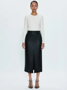 ALICE UTILITY MIDI SKIRT - BLACK
