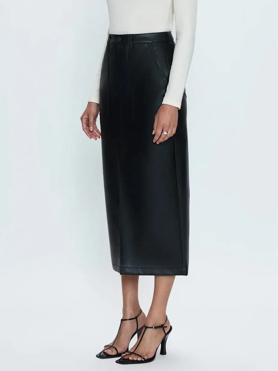 ALICE UTILITY MIDI SKIRT - BLACK