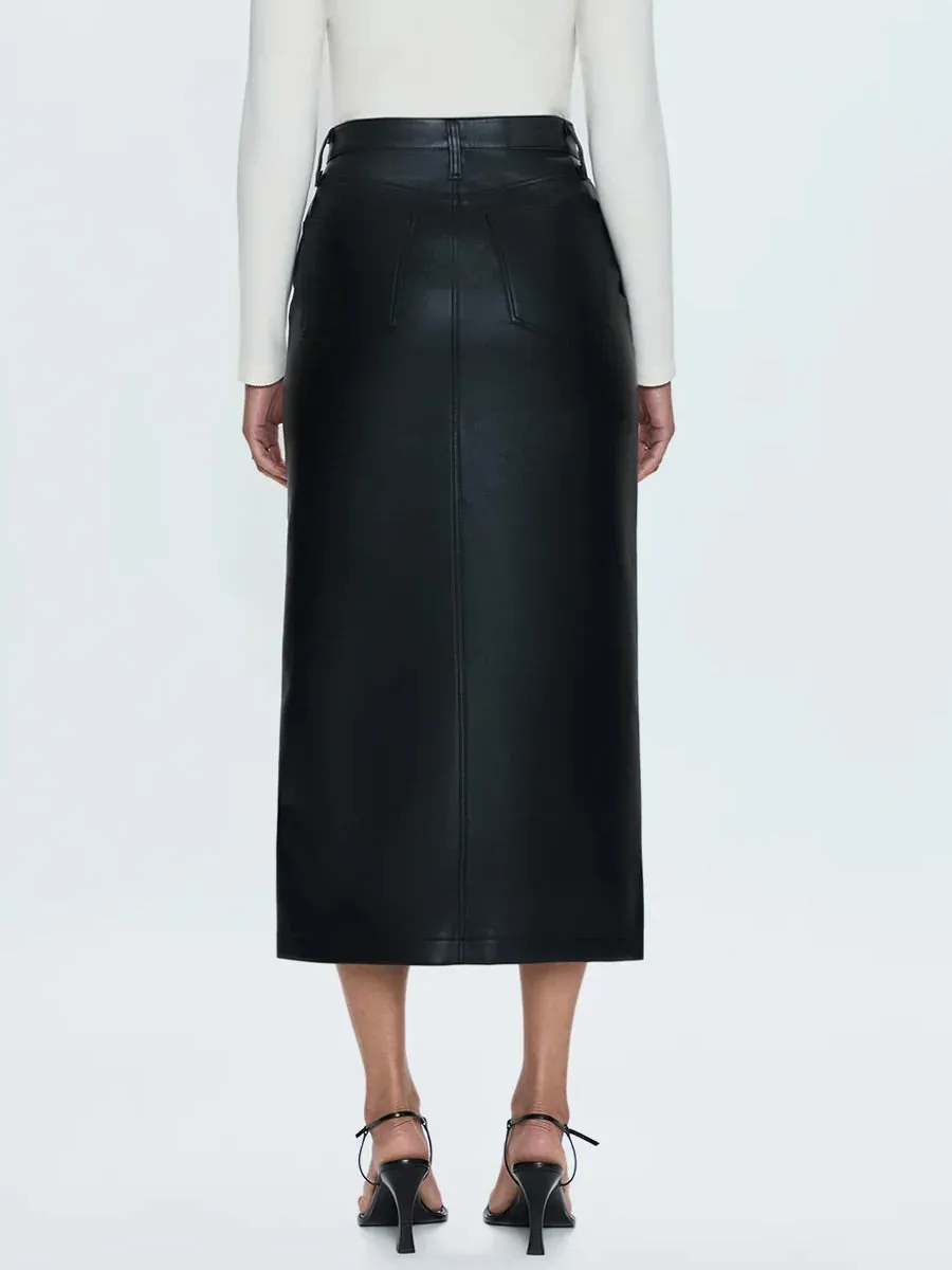 ALICE UTILITY MIDI SKIRT - BLACK