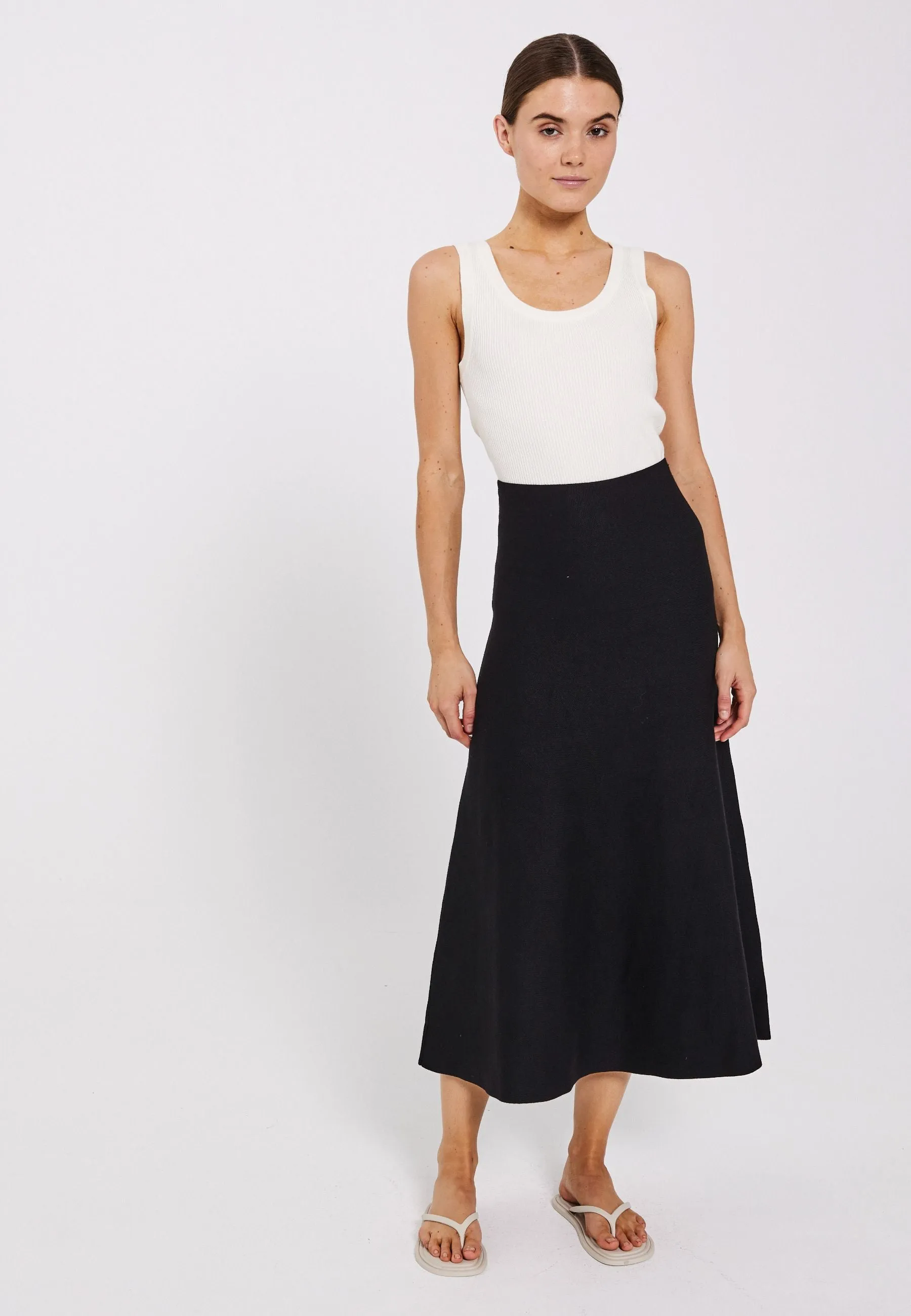 Als midi knit skirt - Black