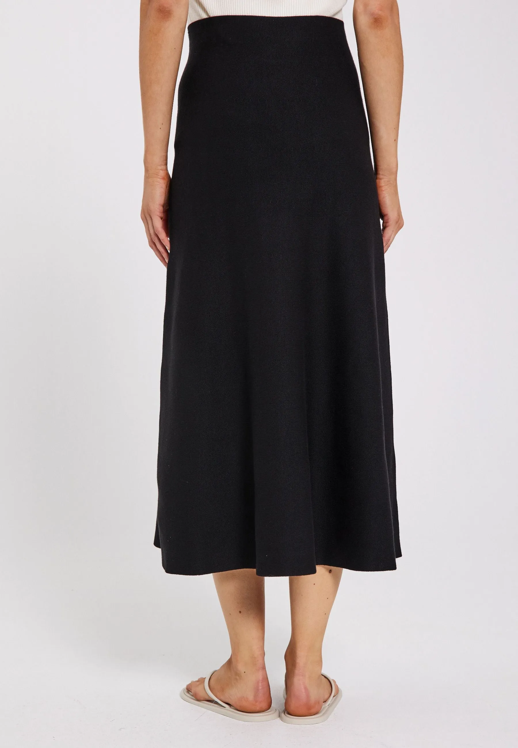 Als midi knit skirt - Black