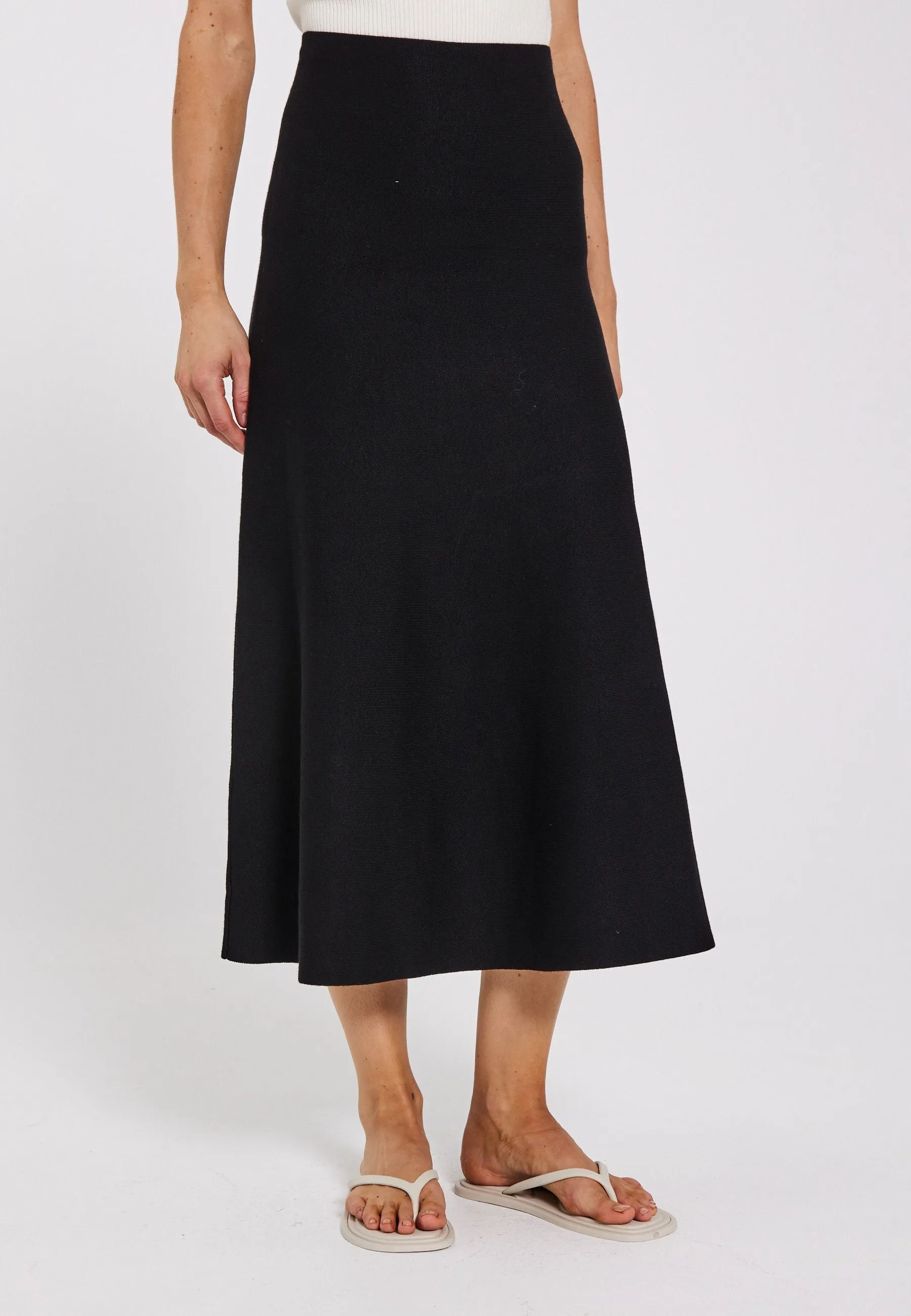 Als midi knit skirt - Black