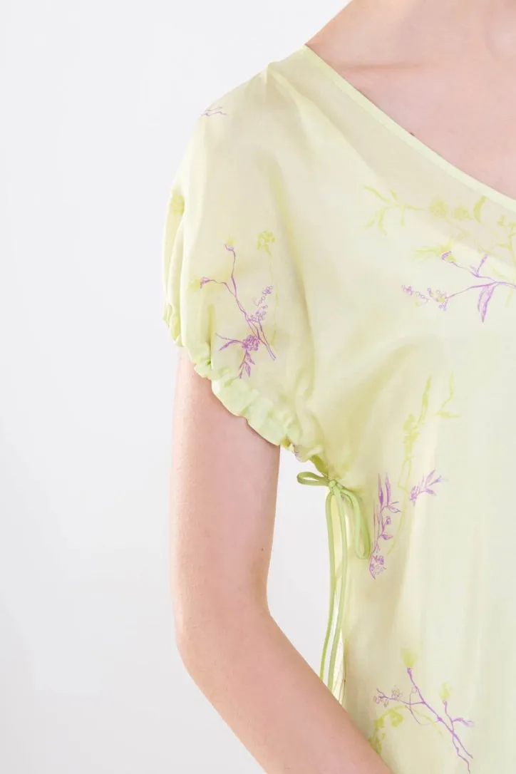 Alysi Creme - Maxi Bouquet Dress: Pistachio
