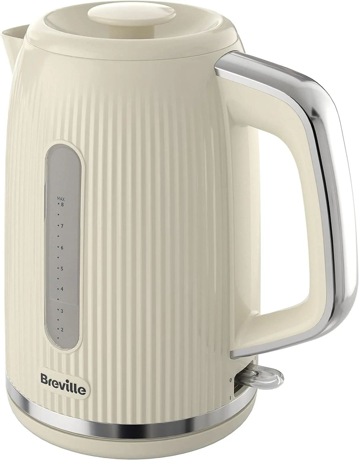 Breville Bold Vanilla Cream Electric Kettle | 1.7L | 3kW Fast Boil | Cream & Silver Chrome