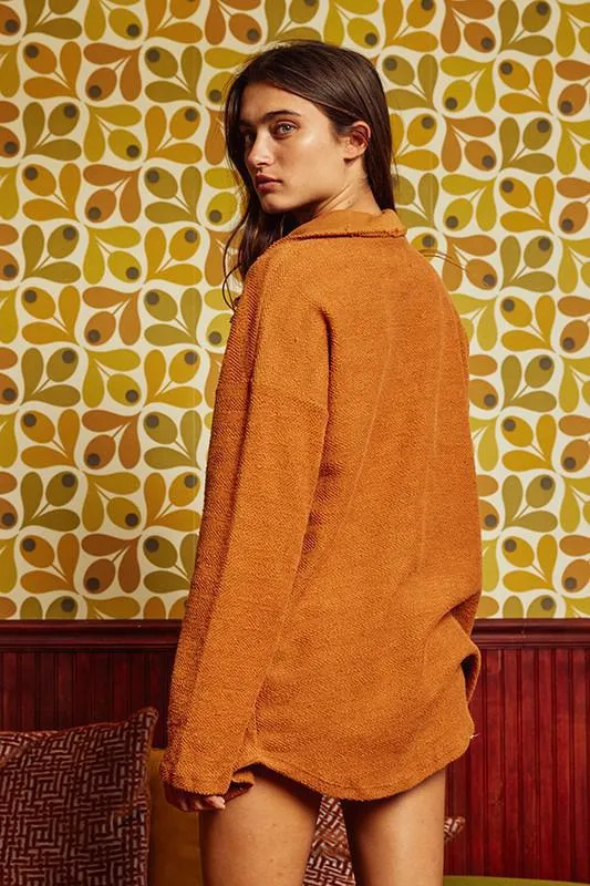 Camel Terry Jacket