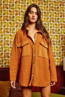 Camel Terry Jacket