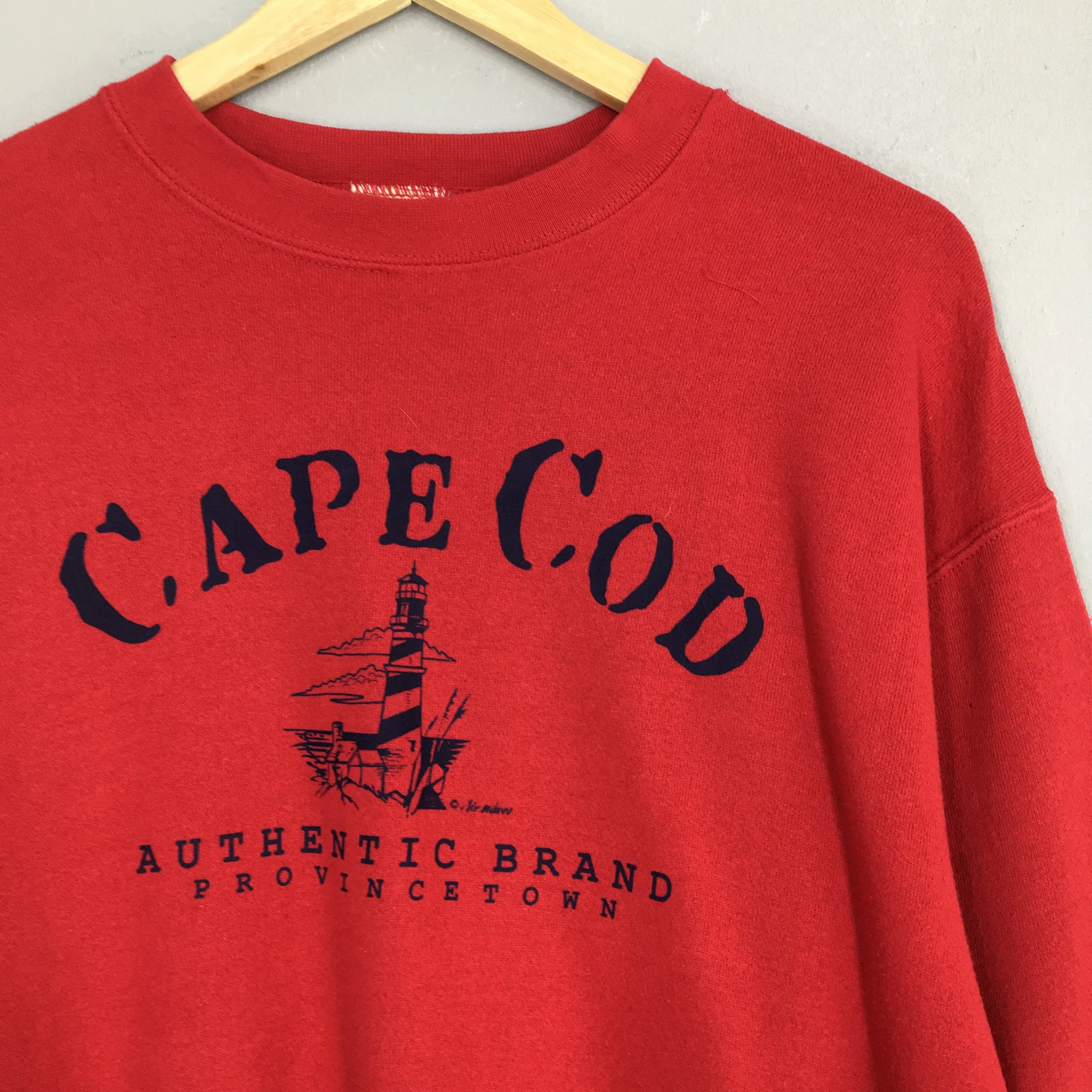 Cape Cod Provincetown Red Sweatshirt Medium