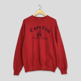 Cape Cod Provincetown Red Sweatshirt Medium