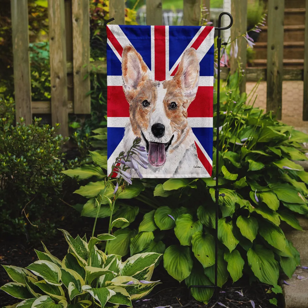 Cardigan Corgi with English Union Jack British Flag Flag Garden Size SC9891GF