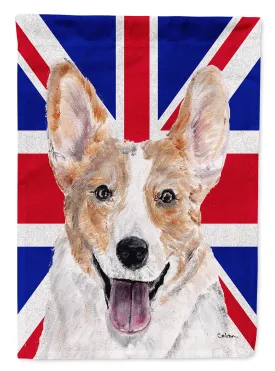 Cardigan Corgi with English Union Jack British Flag Flag Garden Size SC9891GF
