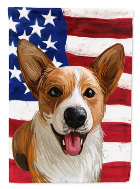 Cardigan Welsh Corgi American Flag Flag Garden Size CK6750GF