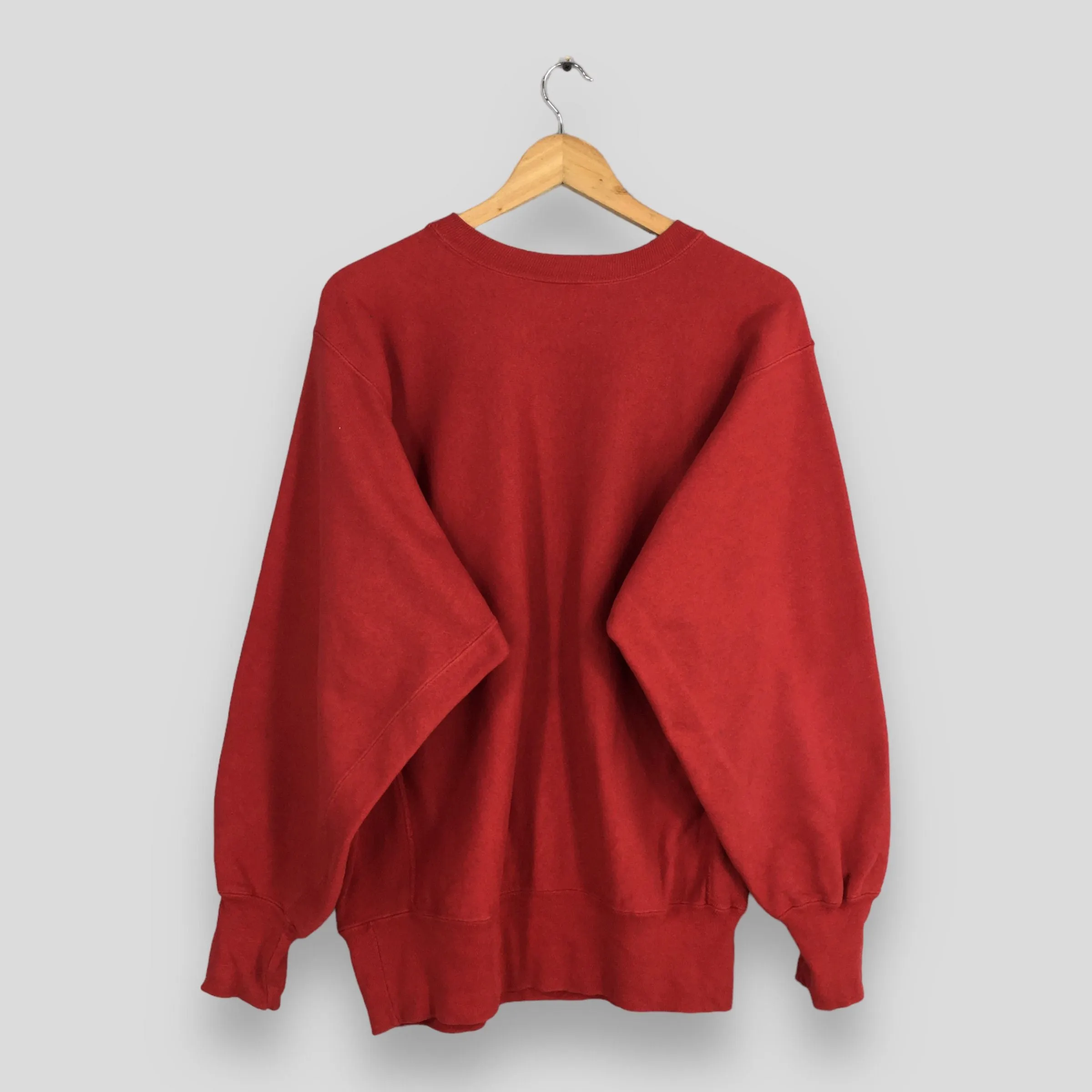 Champion Reverse Weave Red Sweatshirt Large