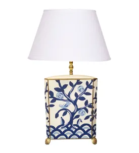 Dana Gibson Cliveden Lamp in Blue, Wide