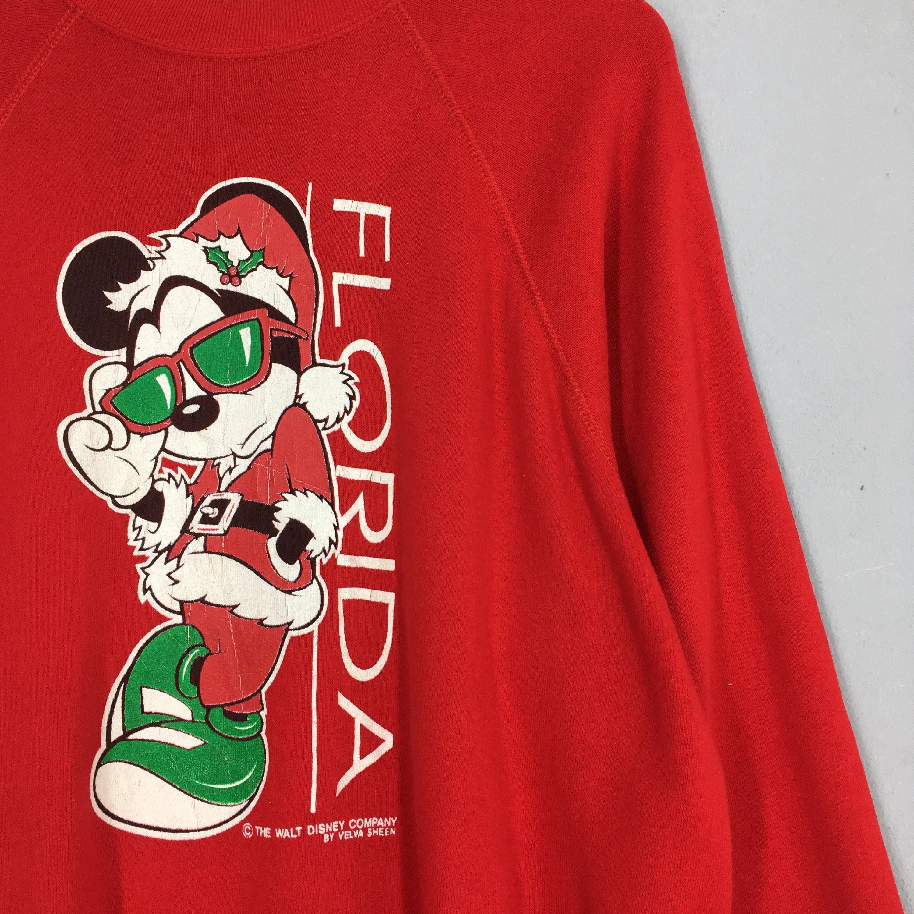 Disney Mickey Mouse Red Sweatshirts XLarge