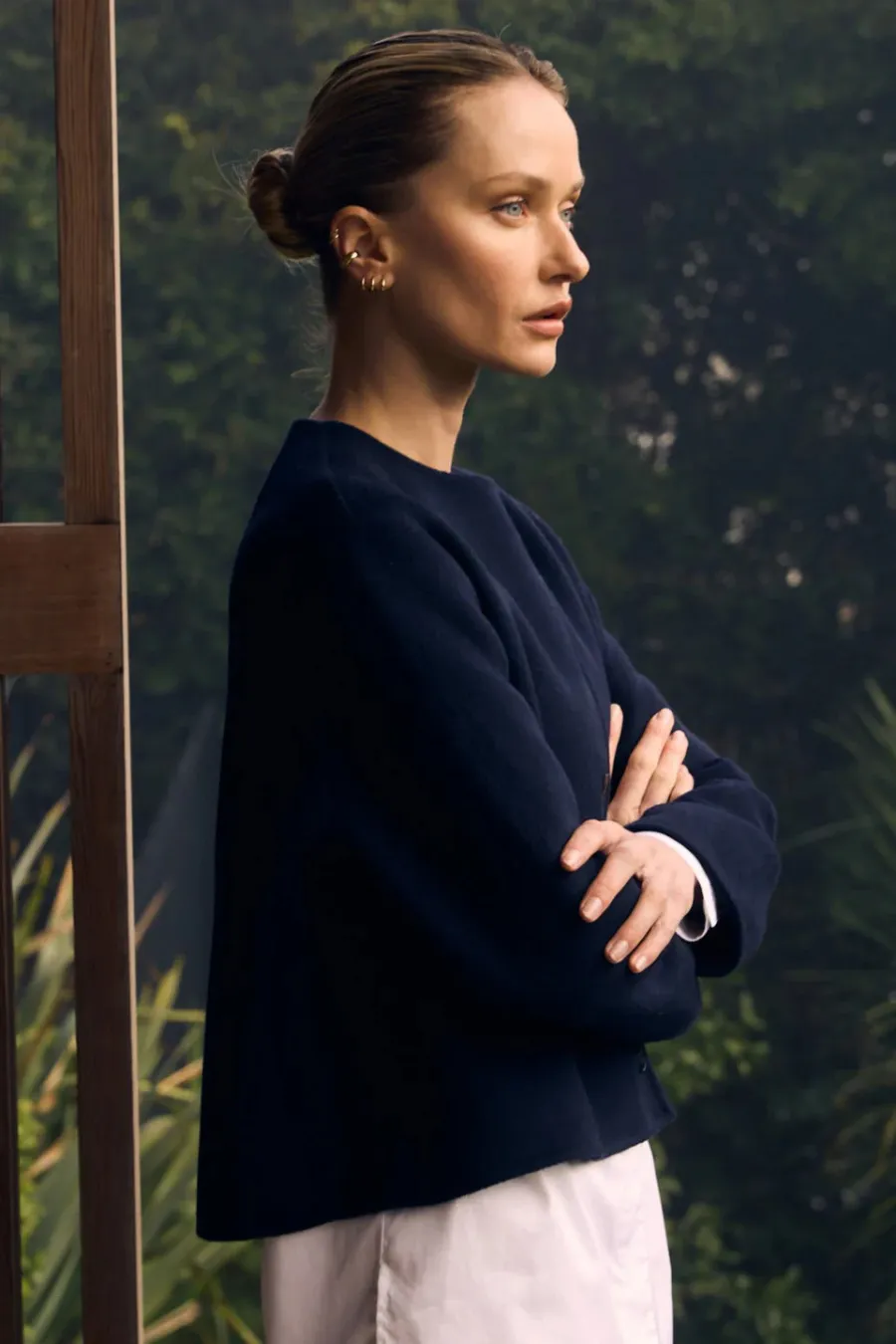 Double Faced Cardi Blazer Navy