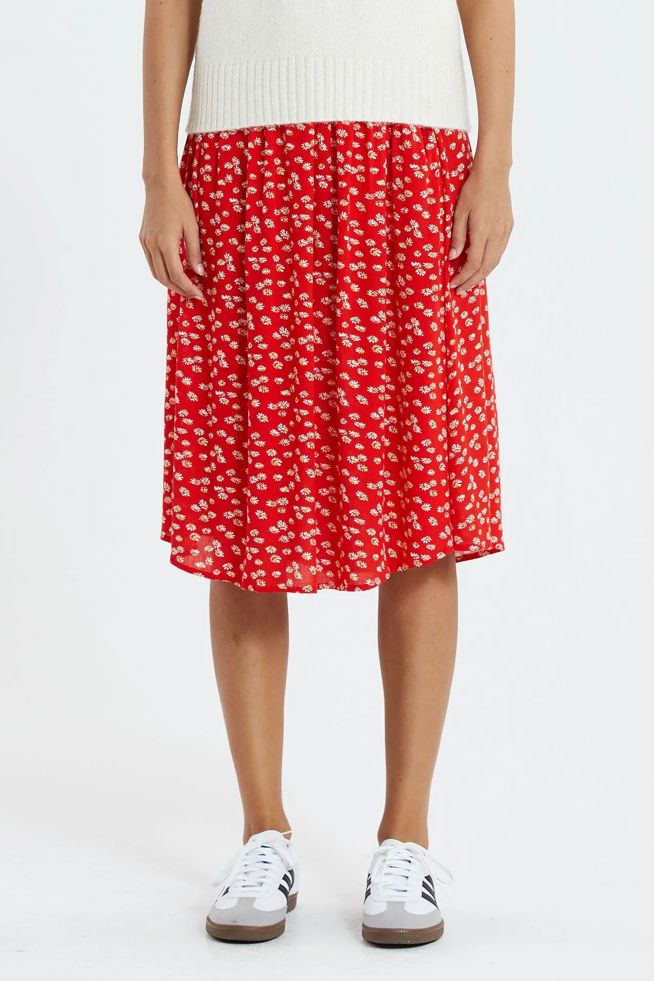 Ella Skirt - Red Flower