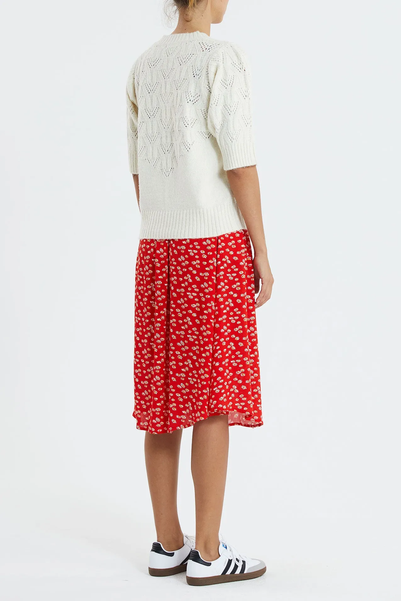 Ella Skirt - Red Flower