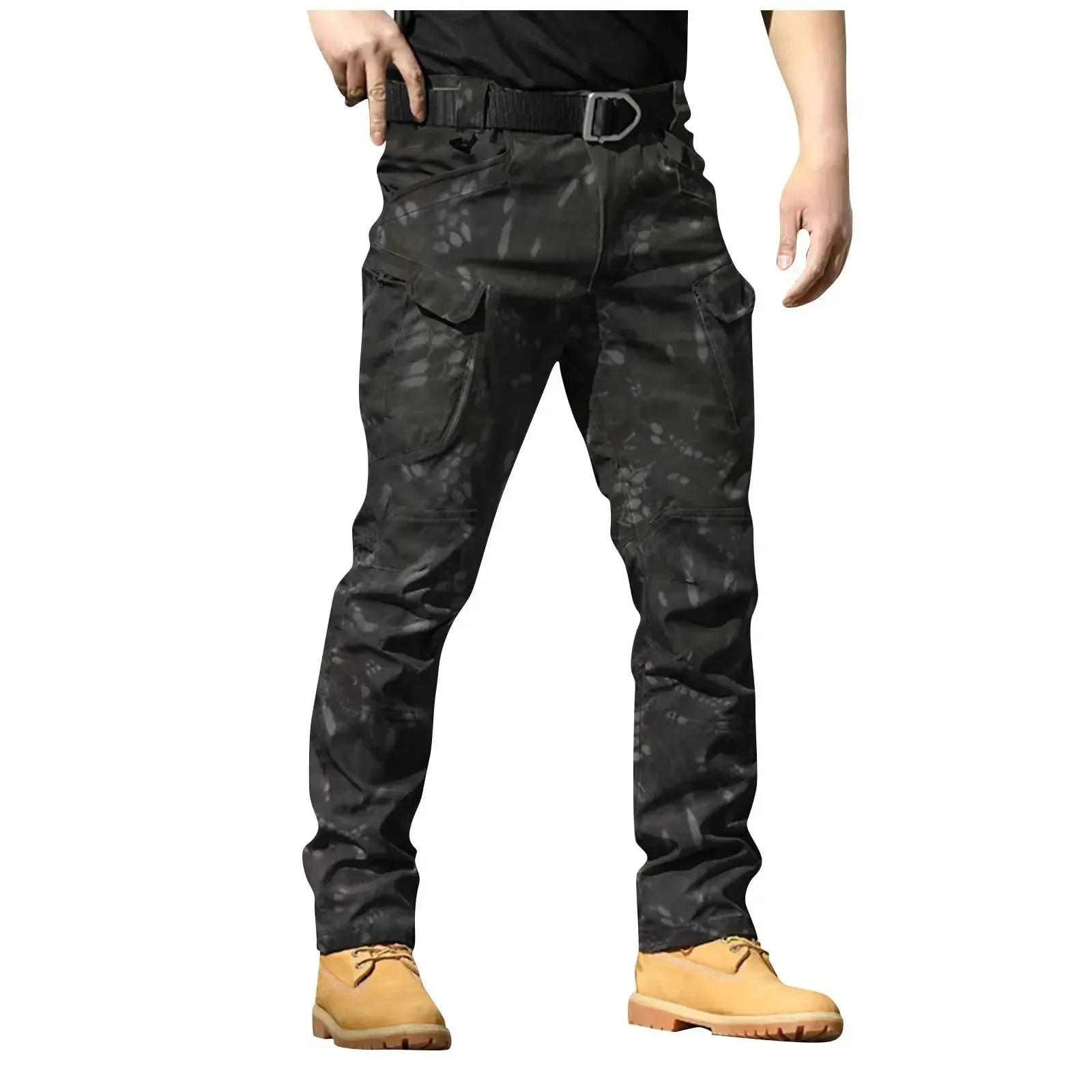 Fashion Military Cargo Pants Men Loose Baggy Tactical Trousers Outdoor Casual Cotton Cargo Pants Men Multi Pockets Big Size