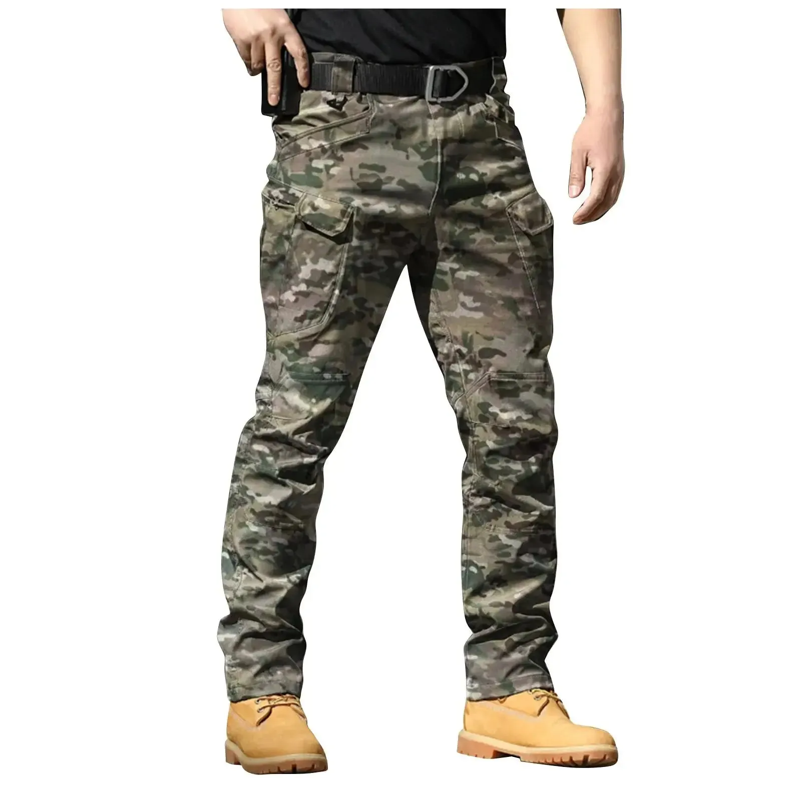 Fashion Military Cargo Pants Men Loose Baggy Tactical Trousers Outdoor Casual Cotton Cargo Pants Men Multi Pockets Big Size