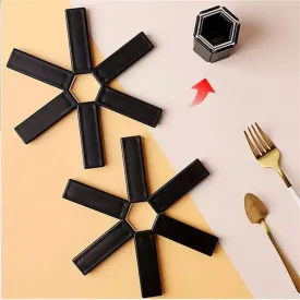 Folding Heat Insulation Pod Mat,  Heat Resistant Trivet for Marble and Granite Counter. Coaster Washable Mat