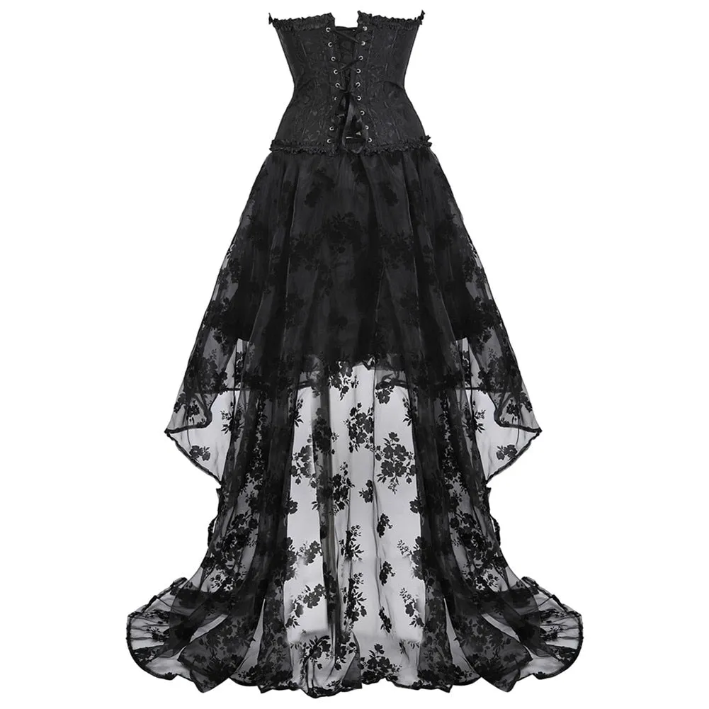 Funki Buys | Dresses | Women's Black Victorian Corset Dress