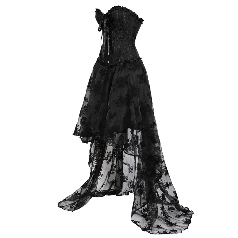 Funki Buys | Dresses | Women's Black Victorian Corset Dress