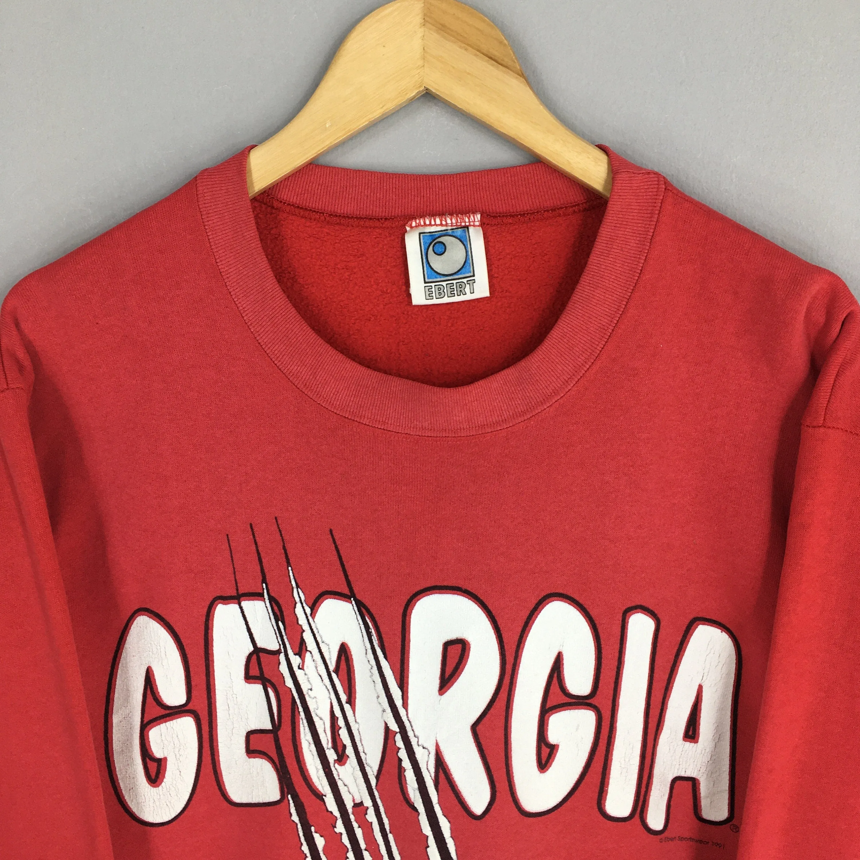 Georgia Bulldogs Ncaa Red Sweatshirt Medium