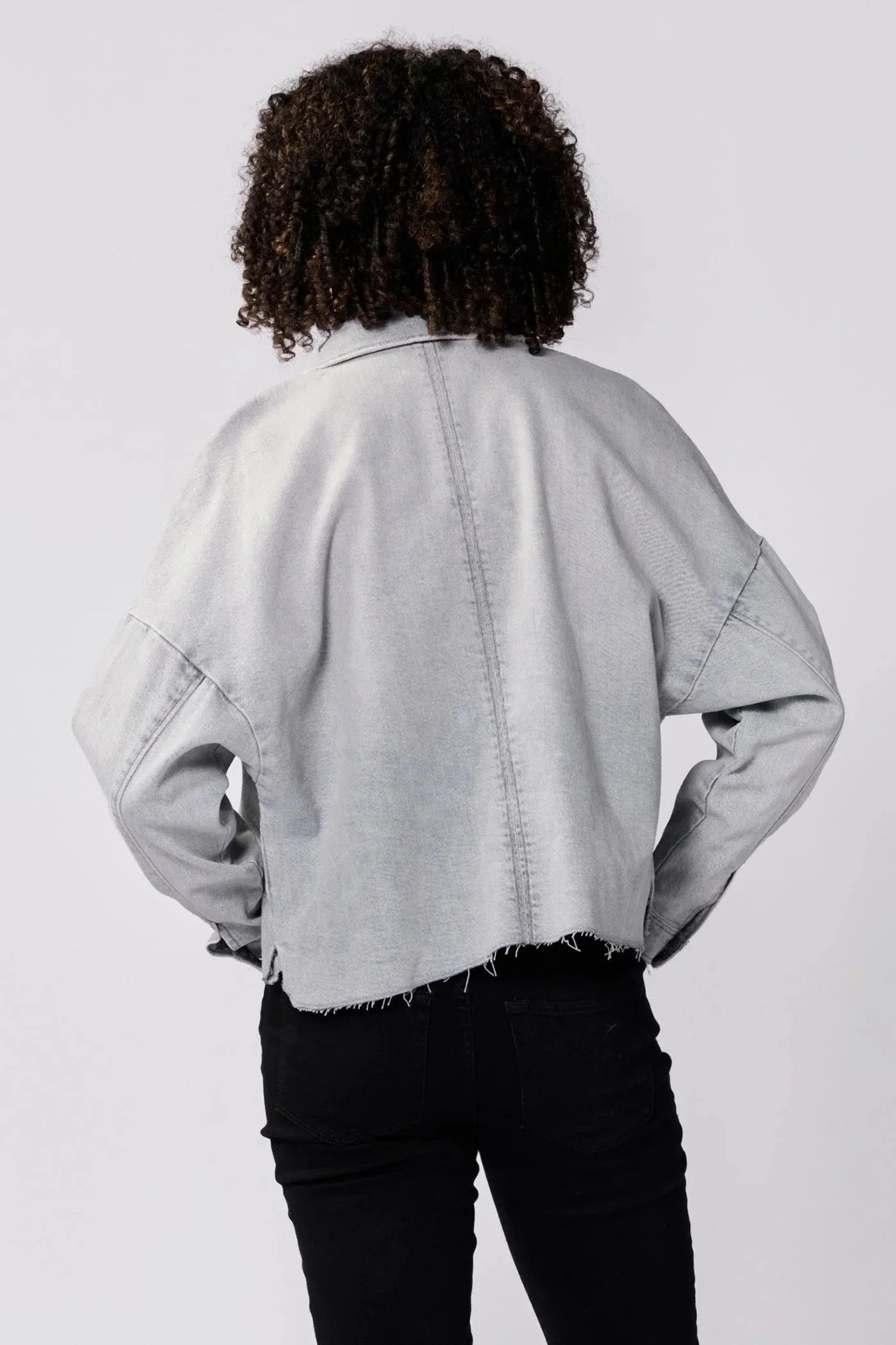 Gina Cropped Denim Jacket - Dovey