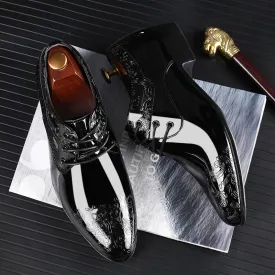 Glossy Men's Business Formal Shoes Fashion Casual Shoes | Brodtica.com