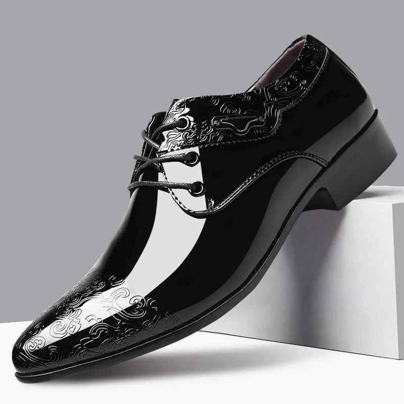 Glossy Men's Business Formal Shoes Fashion Casual Shoes | Brodtica.com