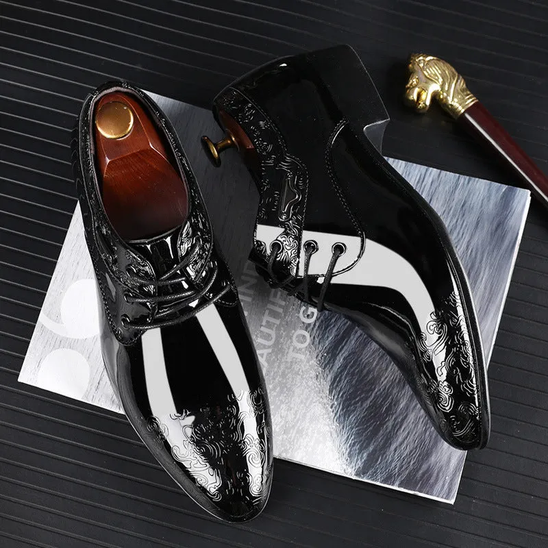 Glossy Men's Business Formal Shoes Fashion Casual Shoes | Brodtica.com