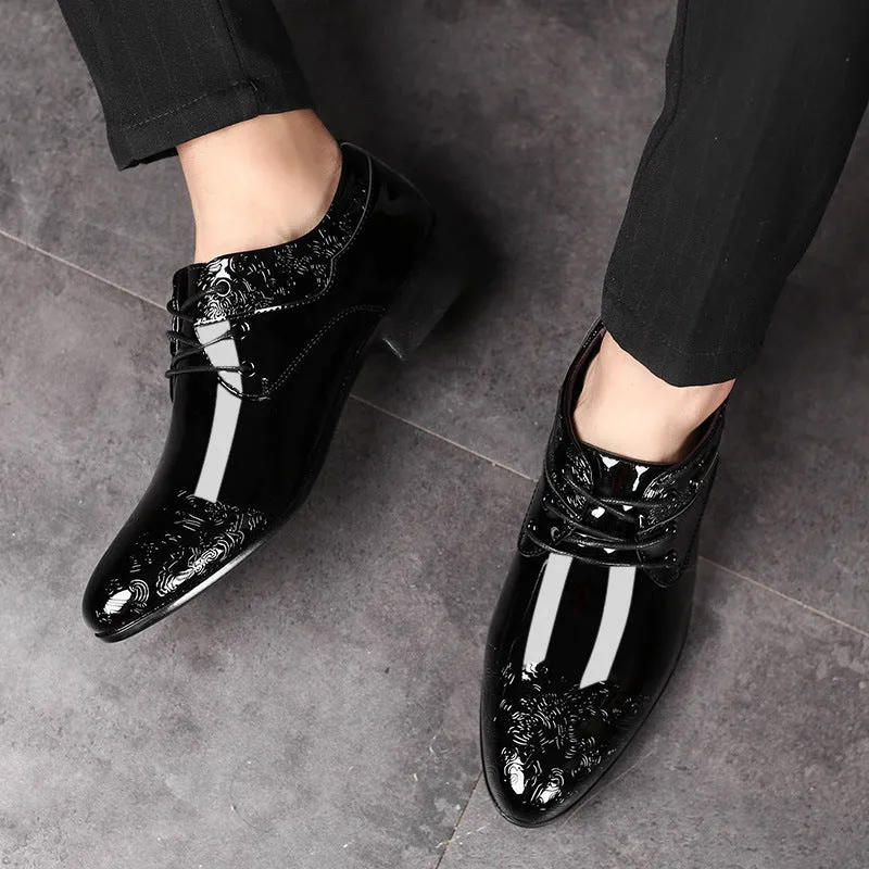 Glossy Men's Business Formal Shoes Fashion Casual Shoes | Brodtica.com
