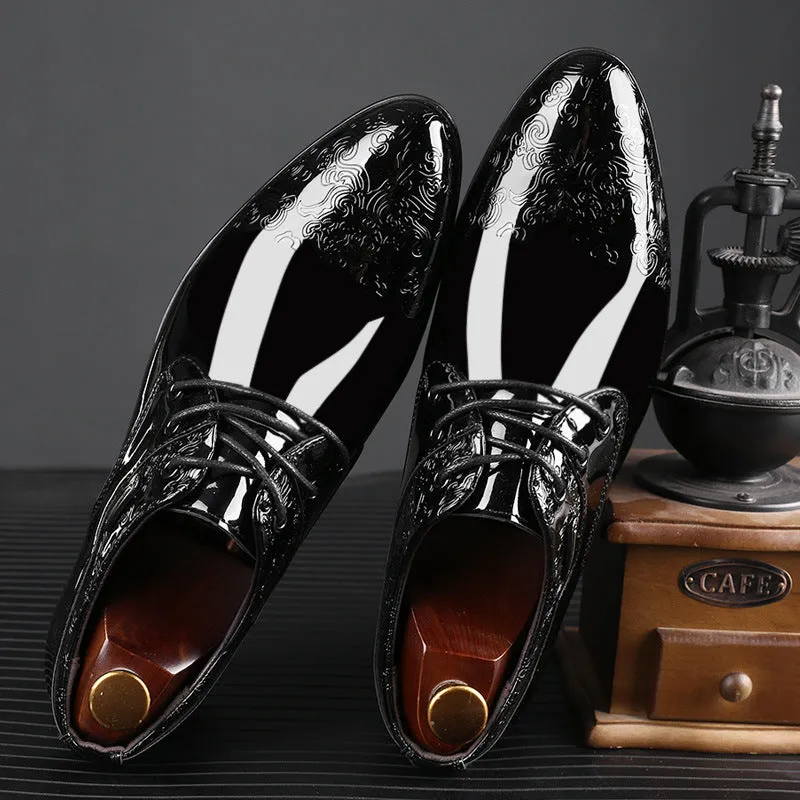 Glossy Men's Business Formal Shoes Fashion Casual Shoes | Brodtica.com