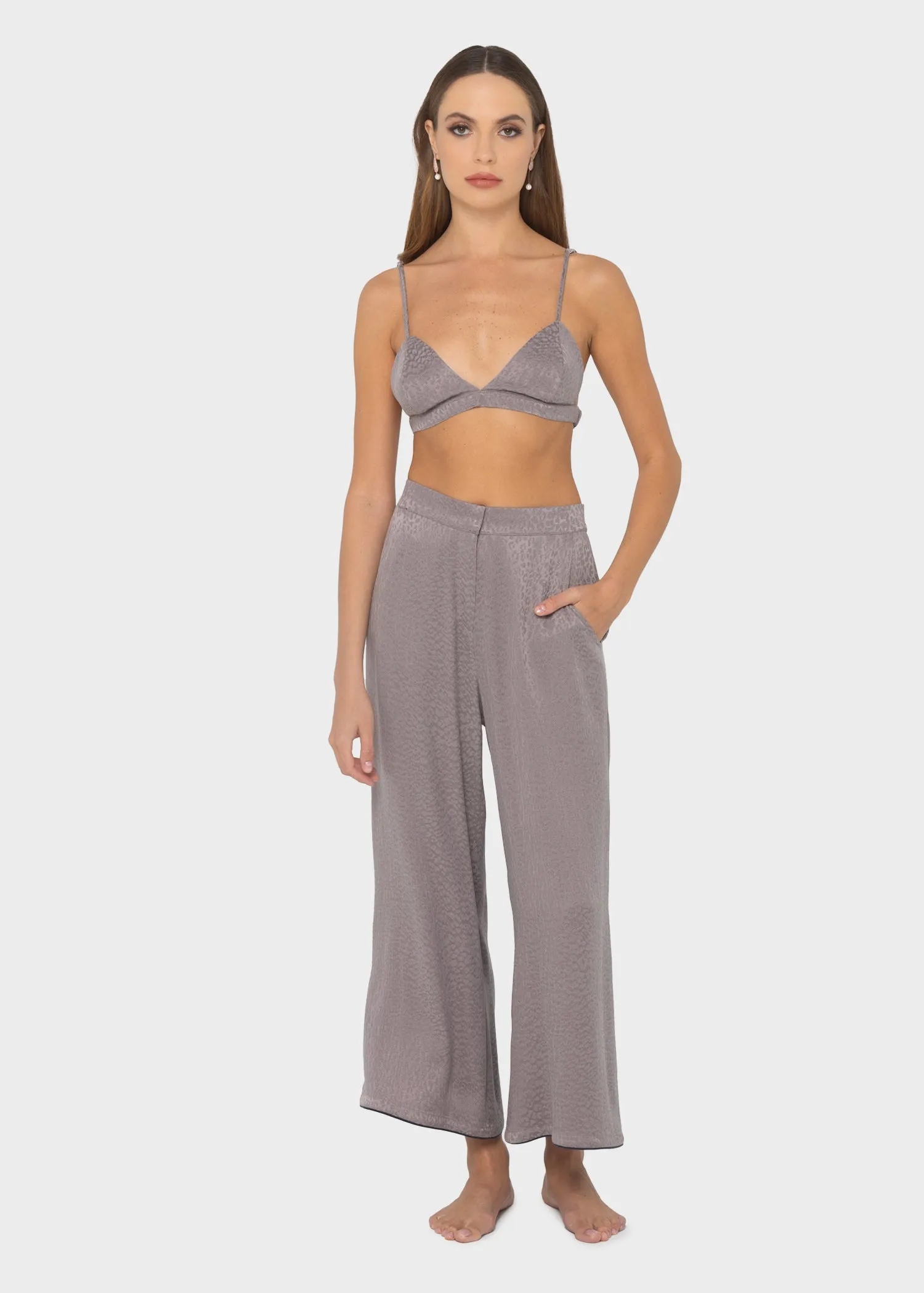 Grace Cropped Trouser - Dove