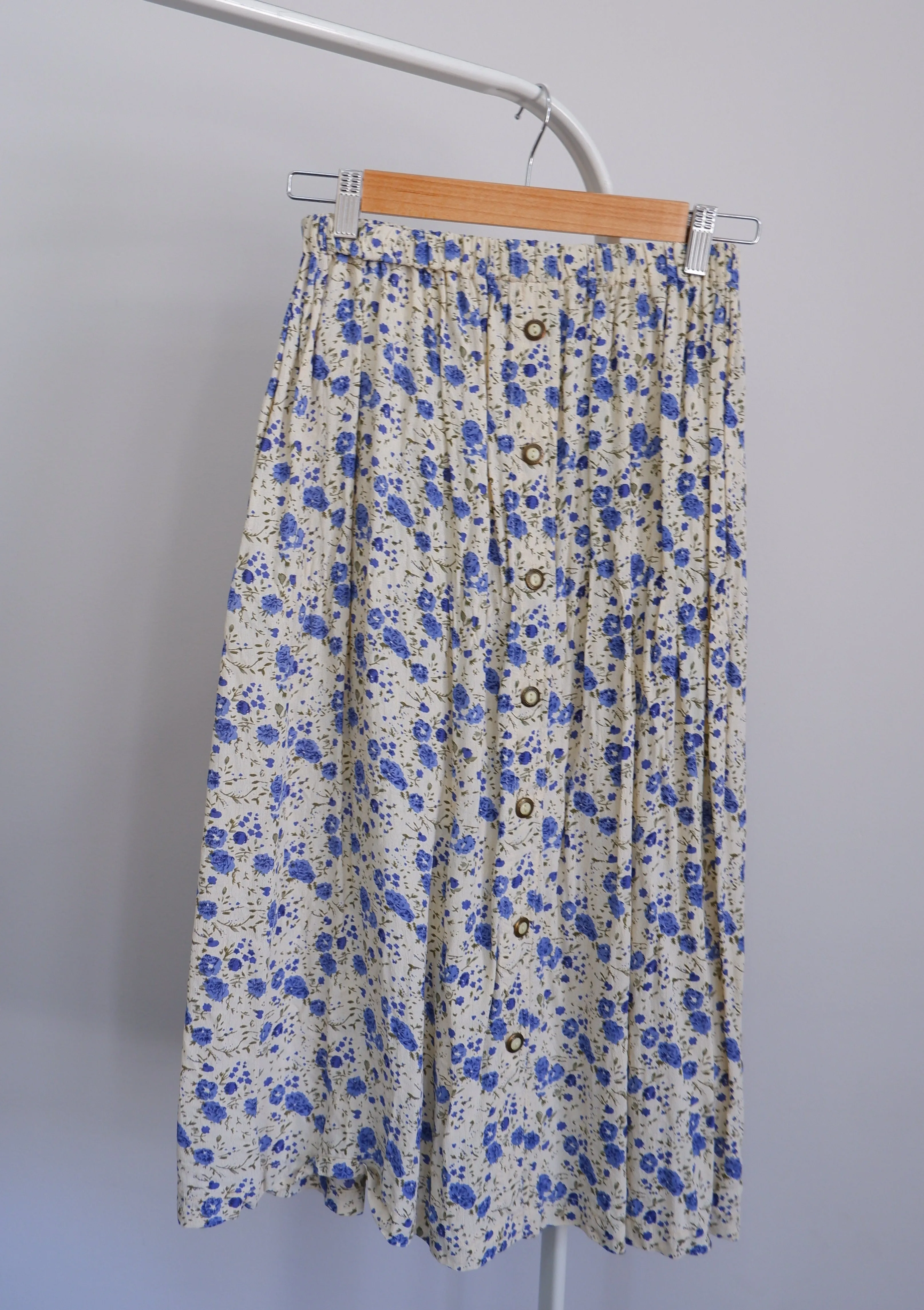 Handmade Floral Midi Skirt - XS/S
