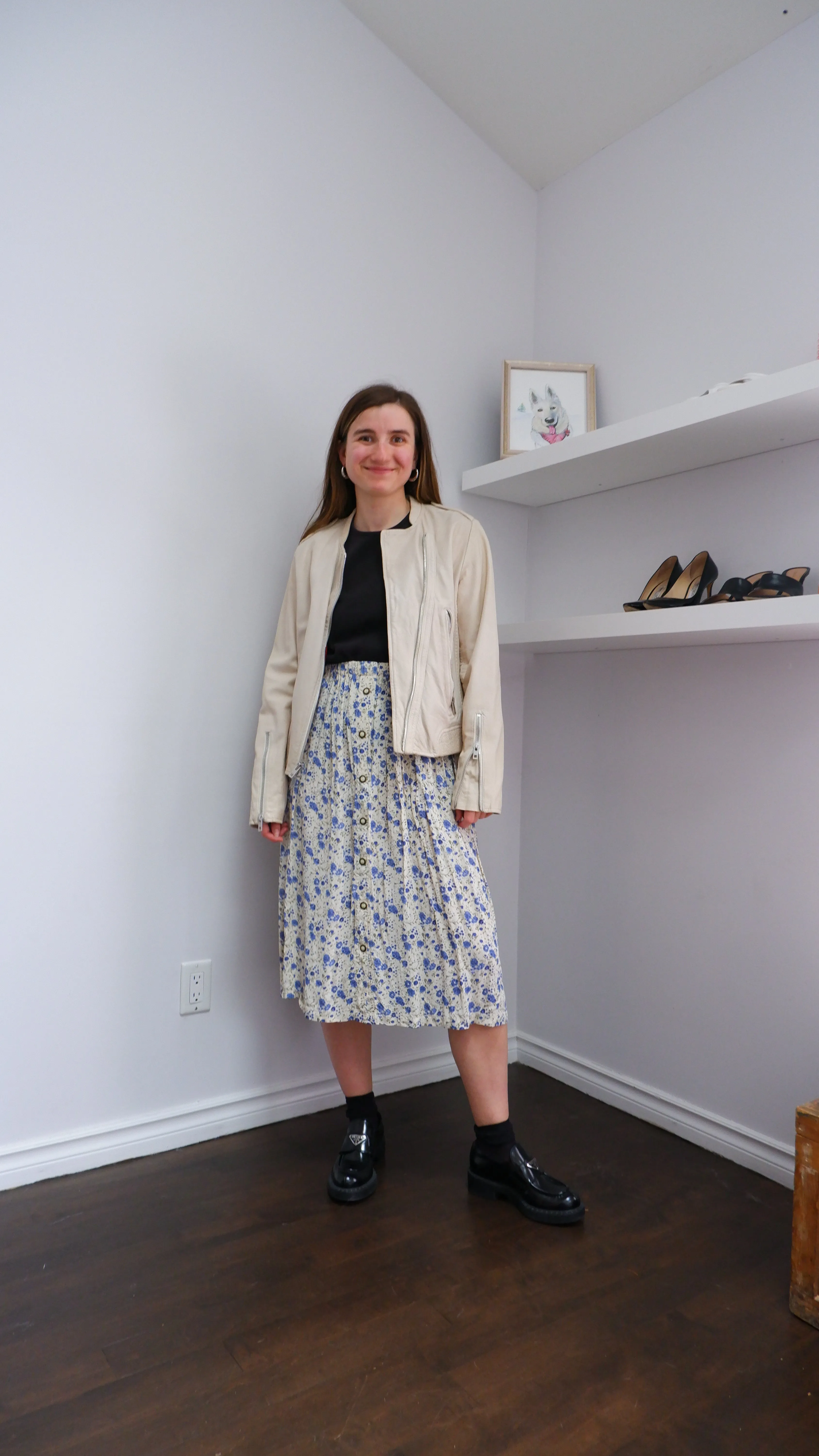Handmade Floral Midi Skirt - XS/S
