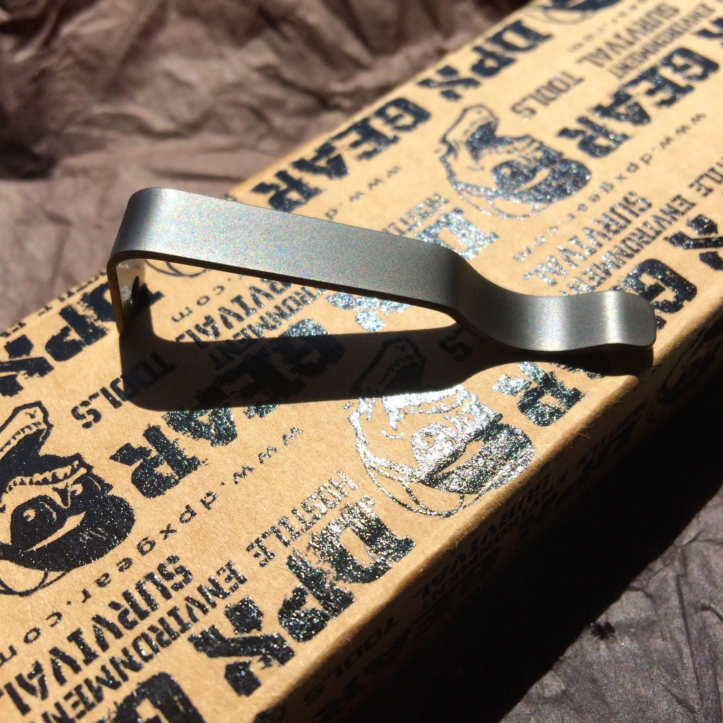 HEAT/F Combat Pocket Clip - Black PVD, Sterile, Stainless Steel Glass Breaker Models - Left-handed