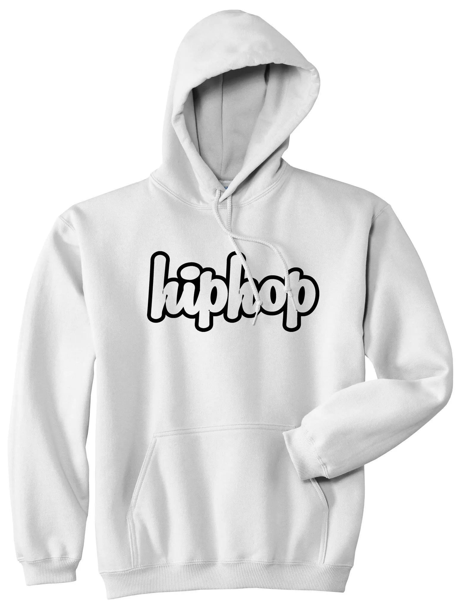Hiphop Outline Old School Pullover Hoodie