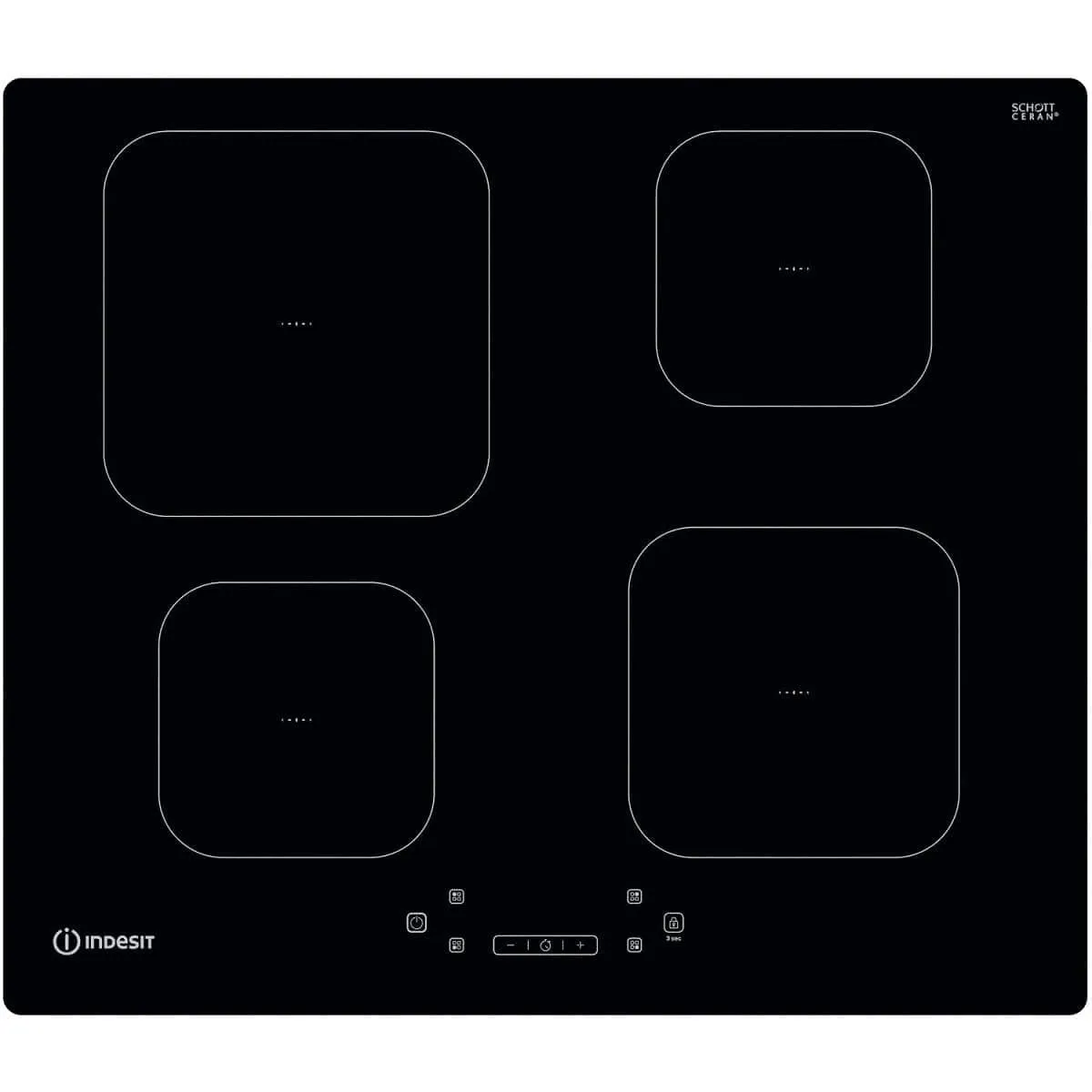 Indesit IS83Q60NE Touch Control 4 Zone Induction Hob - Black