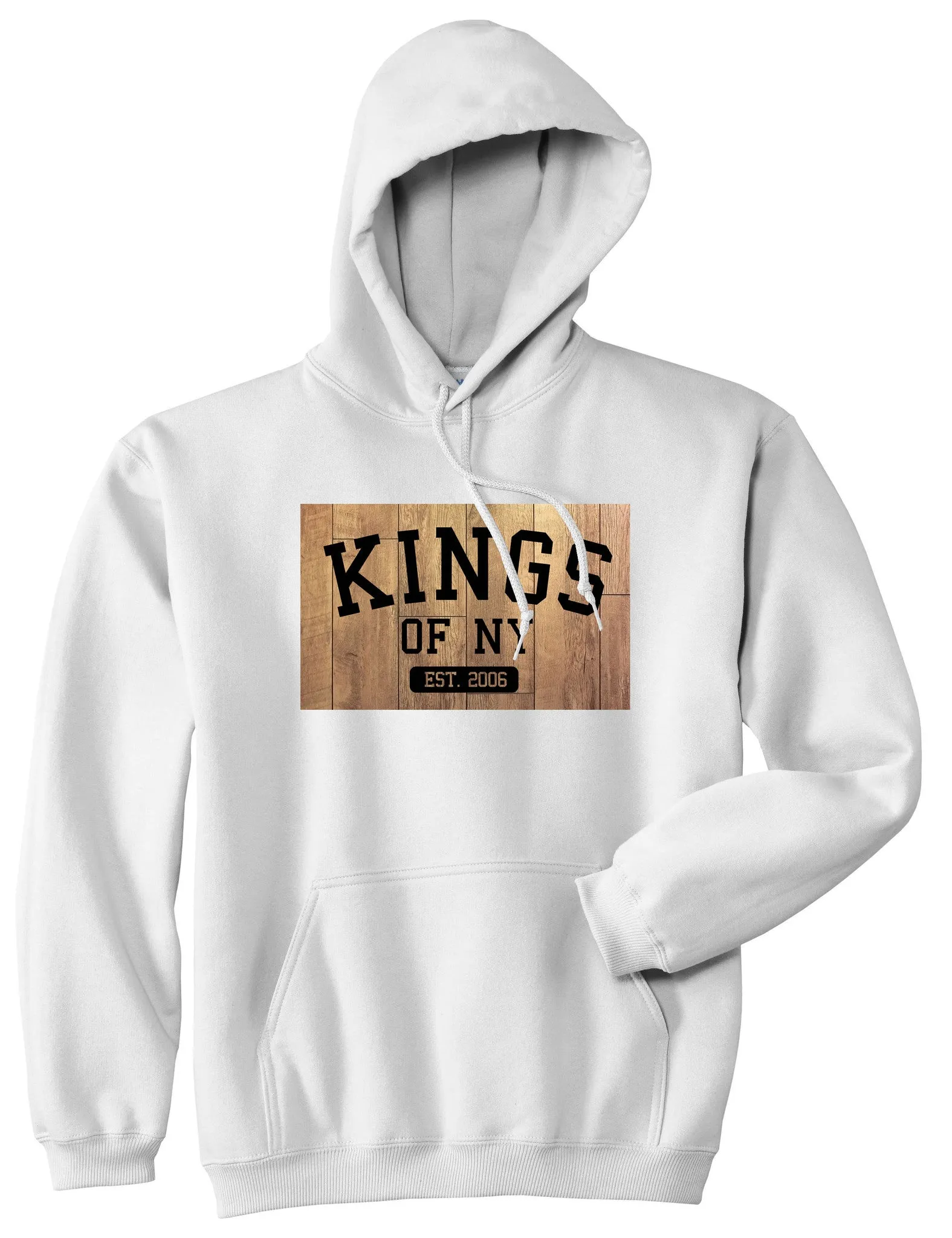 Kings Of NY Hardwood Basketball Logo Boys Kids Pullover Hoodie Hoody