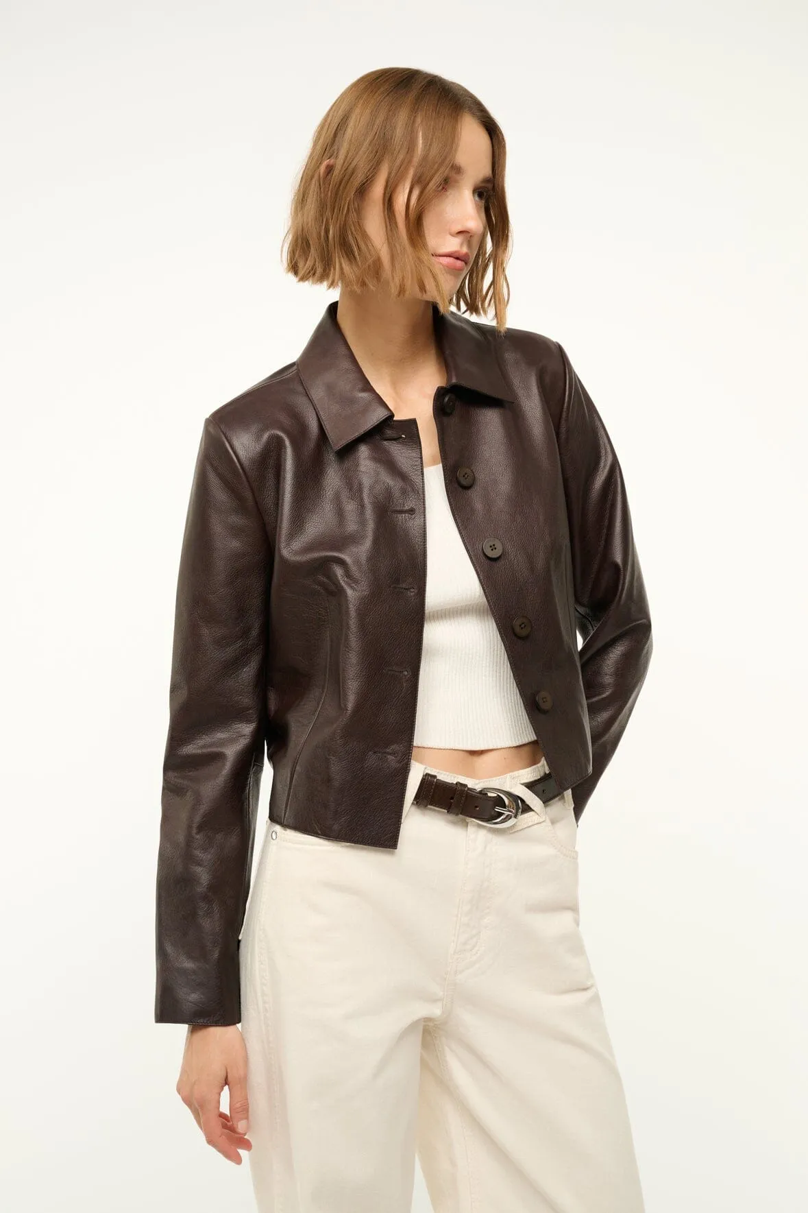 LEATHER MARINO JACKET | TIRAMISU