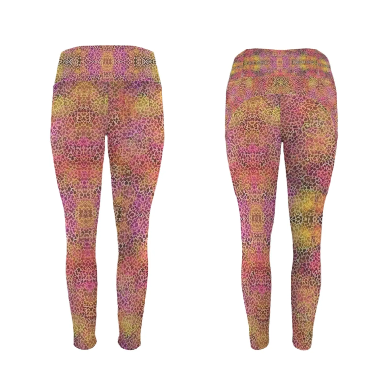 Leopard Circles Leggings with Pockets up to 5 XL (FWS)
