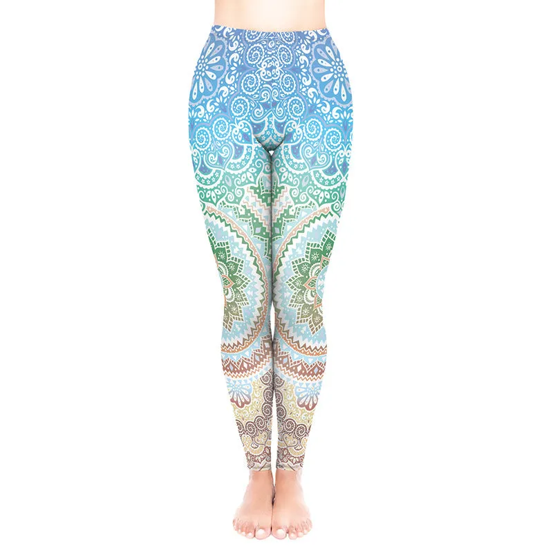 Mandala Flower Print Leggings