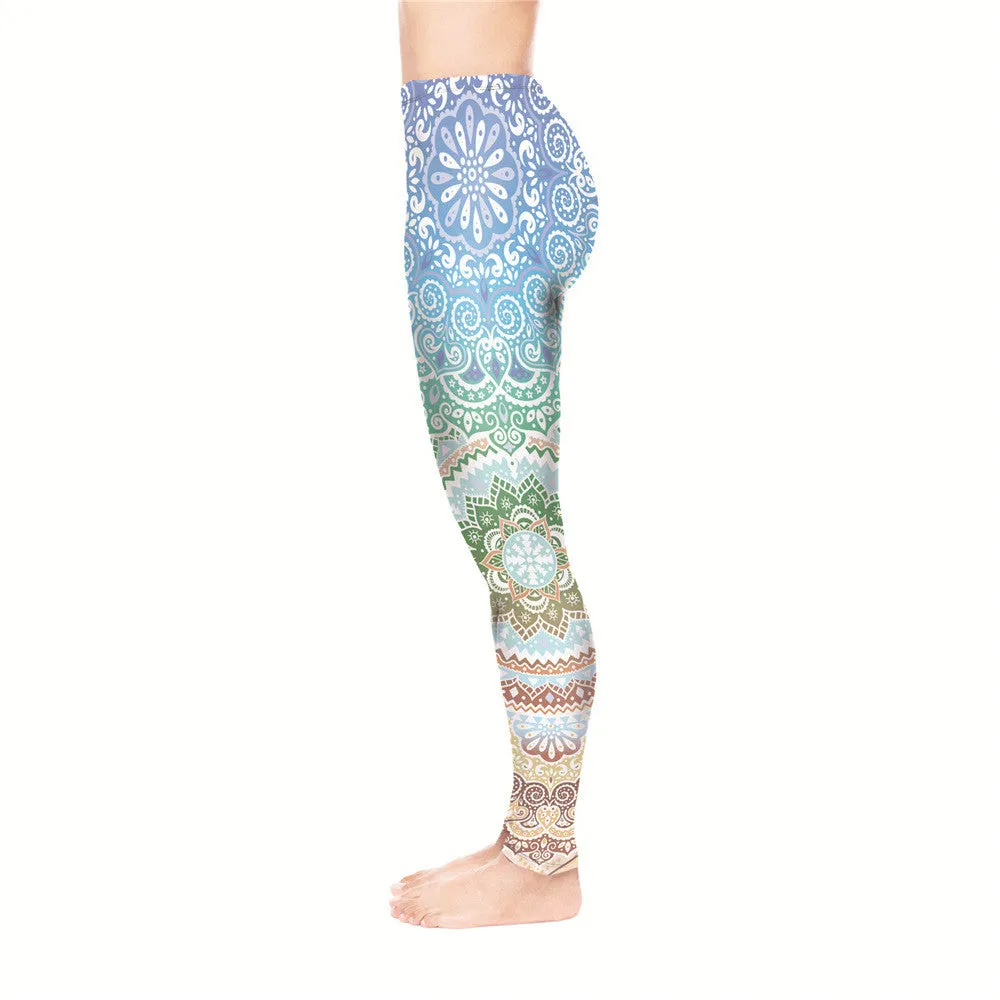 Mandala Flower Print Leggings