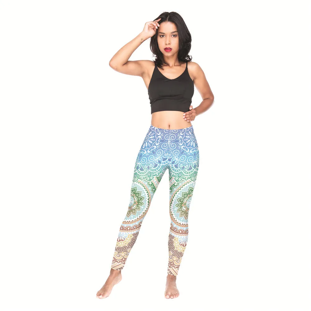 Mandala Flower Print Leggings